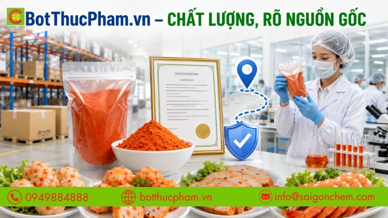 BotThucPham.vn cung cấp m&agrave;u gạch t&ocirc;m chất lượng, nguồn gốc r&otilde; r&agrave;ng. 