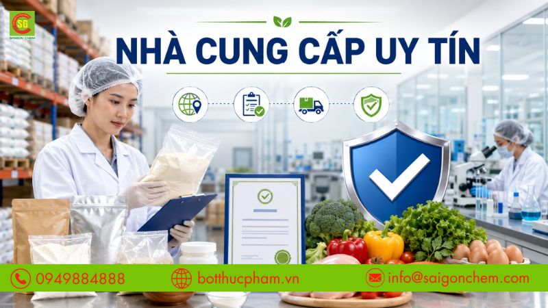 Chọn nh&agrave; cung cấp uy t&iacute;n gi&uacute;p đảm bảo chất lượng v&agrave; an to&agrave;n thực phẩm. 