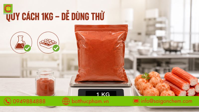 Quy c&aacute;ch từ 1kg ph&ugrave; hợp cho nhu cầu d&ugrave;ng thử hoặc sử dụng &iacute;t. 