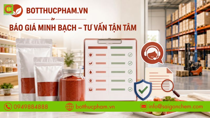 BotThucPham.vn cung cấp b&aacute;o gi&aacute; minh bạch v&agrave; hỗ trợ tư vấn. 