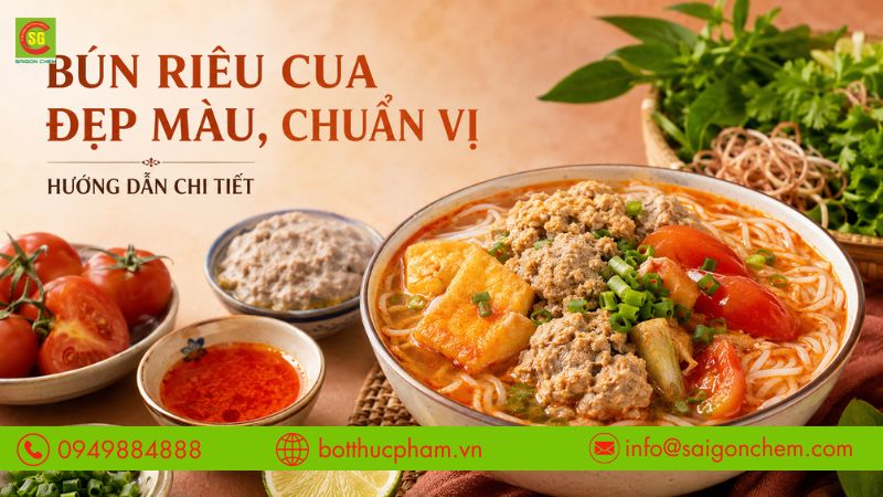 Màu Nấu Bún Riêu Cua Đẹp, Chuẩn Vị - Hướng Dẫn Chi Tiết