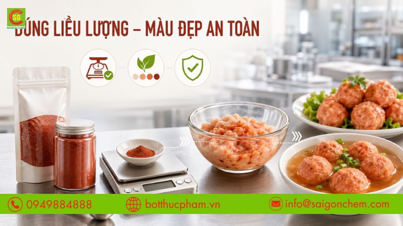 Sử dụng đ&uacute;ng liều lượng để m&agrave;u tự nhi&ecirc;n v&agrave; an to&agrave;n.