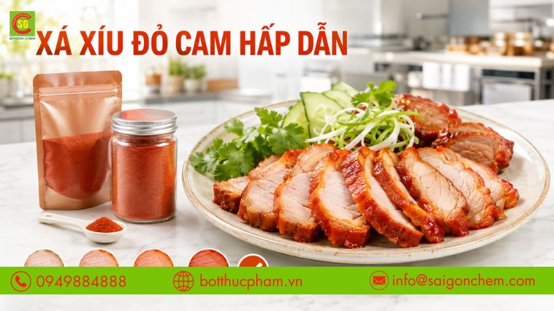 M&agrave;u gạch t&ocirc;m gi&uacute;p x&aacute; x&iacute;u l&ecirc;n m&agrave;u đỏ cam hấp dẫn.