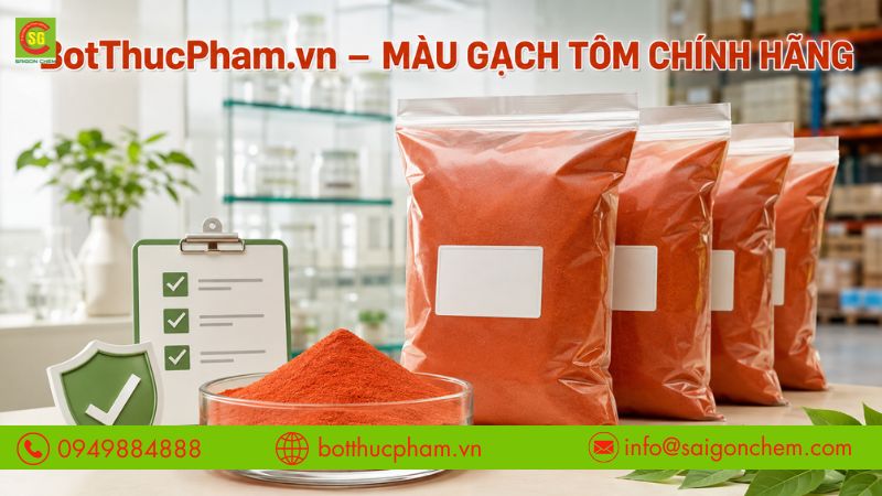 BotThucPham.vn cung cấp m&agrave;u gạch t&ocirc;m ch&iacute;nh h&atilde;ng, chất lượng ổn định. 