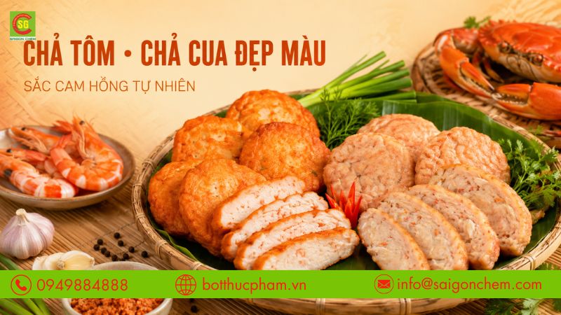 Màu Chả Tôm, Chả Cua - Tạo Màu Đẹp Mắt Tự Nhiên