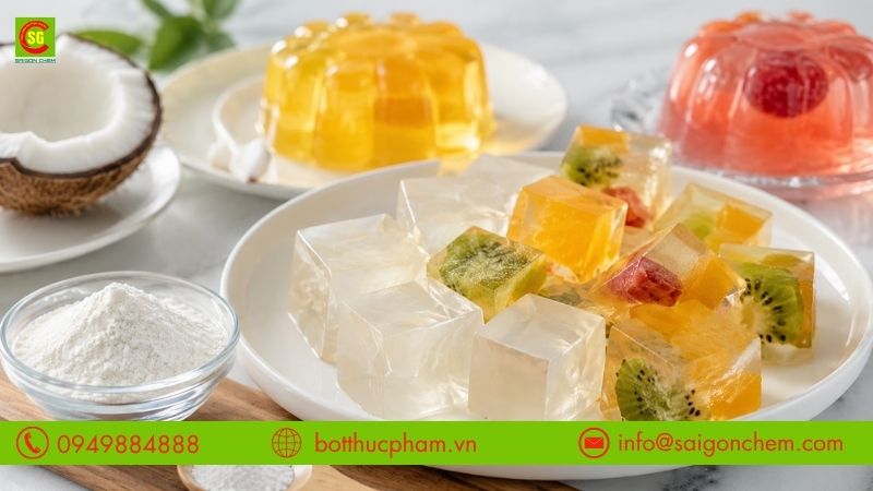 Konjac Gum gi&uacute;p thạch dai gi&ograve;n v&agrave; hấp dẫn