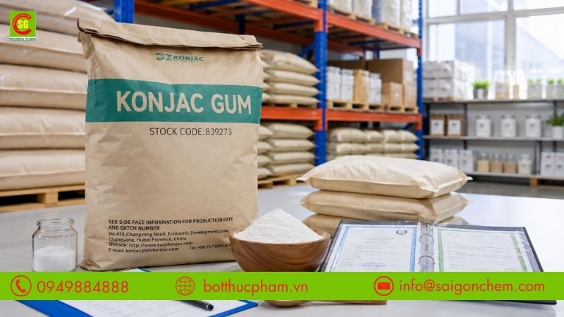 Mua Konjac Gum uy t&iacute;n ở đ&acirc;u tại TPHCM