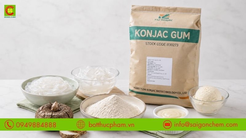 Konjac Gum dùng trong chế biến thực phẩm