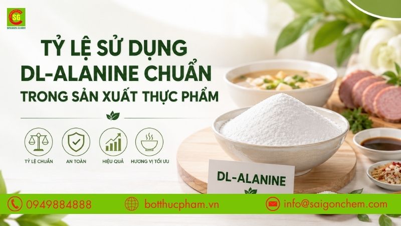 Tỷ Lệ Sử Dụng DL-Alanine Chuẩn Trong Sản Xuất Thực Phẩm