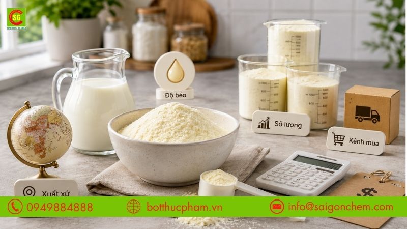 Các yếu tố ảnh hưởng đễn giá bột sữa béo nguyên kem