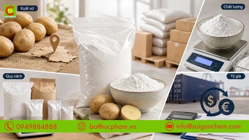 C&aacute;c yếu tố ảnh hưởng đến gi&aacute; tinh bột khoai t&acirc;y