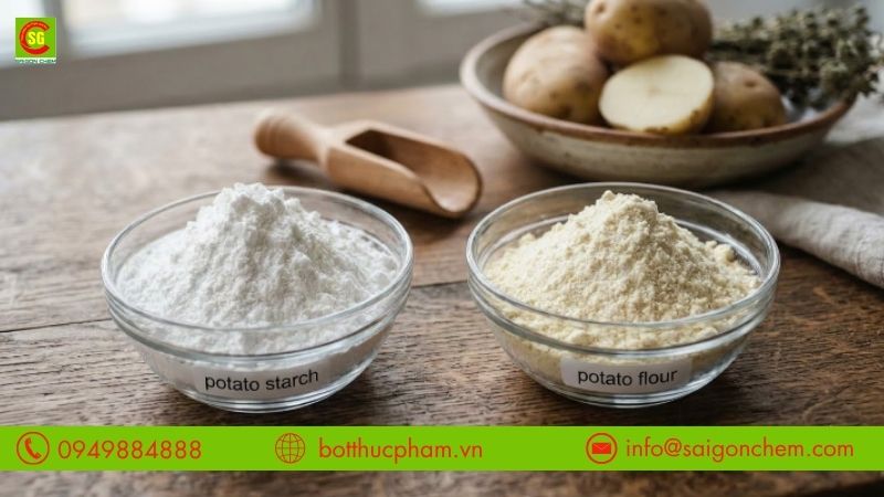Phân biệt tinh bột khoai tây và bột khoai tây