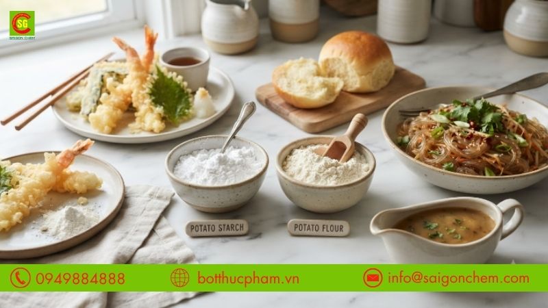 Ứng dụng của tinh bột khoai tây và bột khoai tây trong thực phẩm