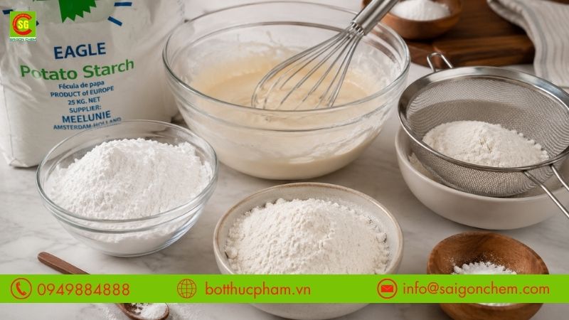 Hướng dẫn phối trộn tinh bột khoai t&acirc;y chuẩn kỹ thuật