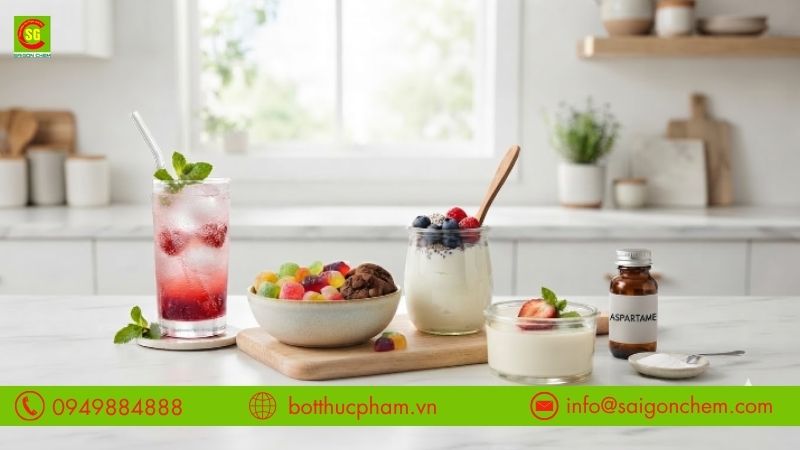 Ứng dụng đường Aspartame trong c&aacute;c nh&oacute;m thực phẩm