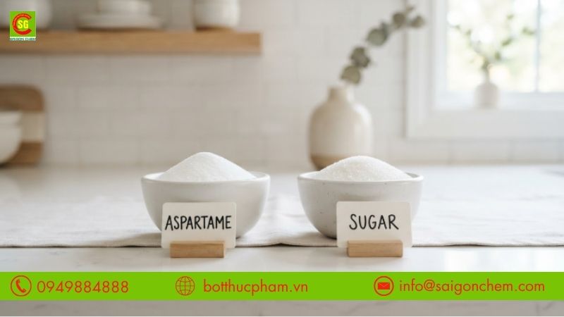 Ph&acirc;n biệt đường Aspartame v&agrave; đường thường