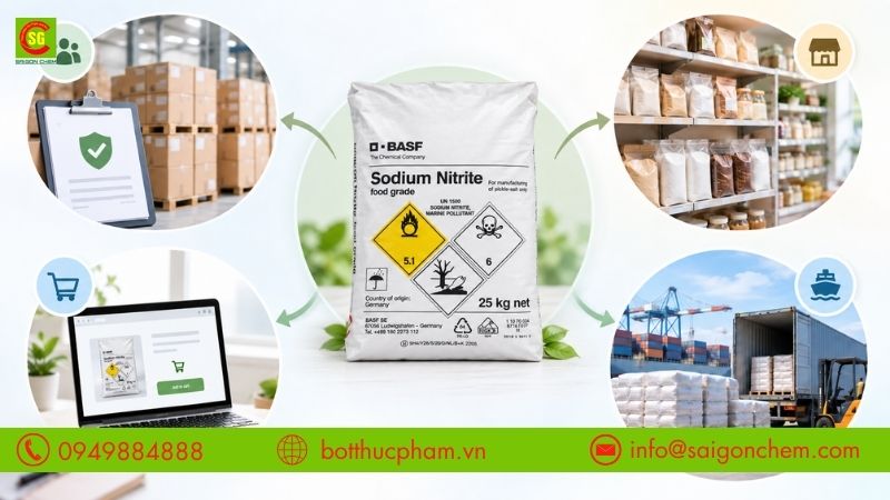 C&aacute;c k&ecirc;nh mua h&agrave;ng sodium nitrite food grade phổ biến hiện nay