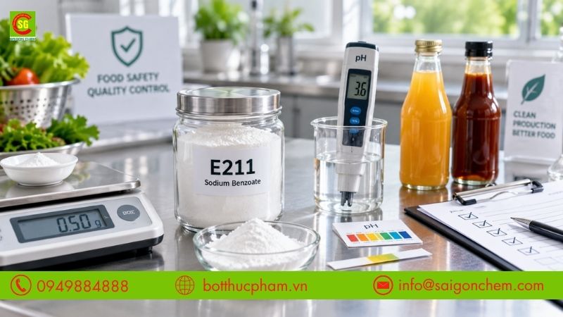 Những vấn đề cần quan t&acirc;m khi sử dụng chất bảo quản E211