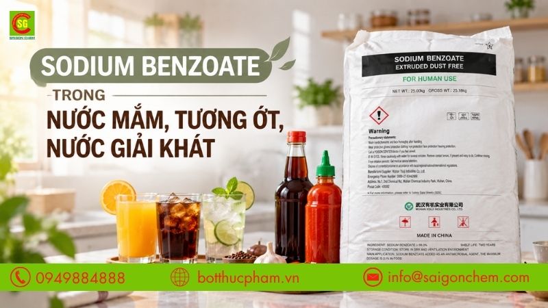 Ứng Dụng Sodium Benzoate Trong Sản Xuất Nước Mắm, Tương Ớt, Nước Giải Khát