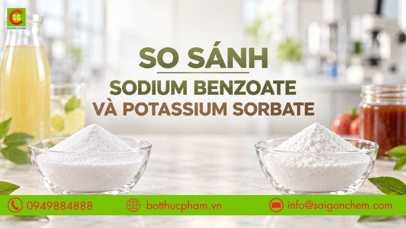 So Sánh Sodium Benzoate Và Potassium Sorbate — Nên Chọn Loại Nào?