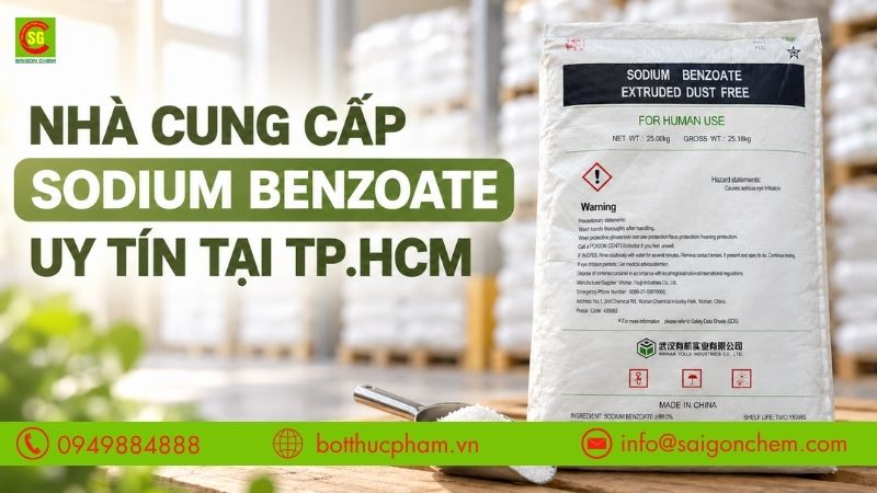 Nhà Cung Cấp Sodium Benzoate Uy Tín Tại TP.HCM – Bột Thực Phẩm