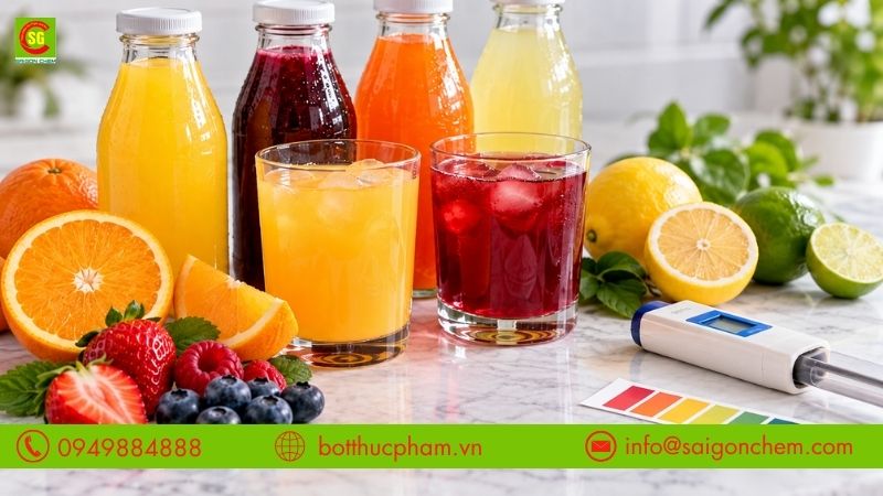 Dùng Potassium Sorbate trong nước ép và nước giải khát có độ pH thấp để tăng hiệu quả bảo quản sản phẩm