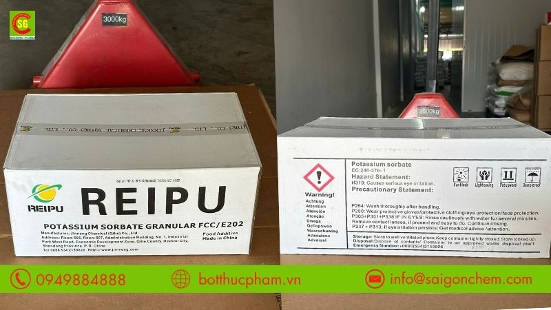 Bột Thực Phẩm cung cấp Potassium Sorbate E202 nguồn gốc r&otilde; r&agrave;ng